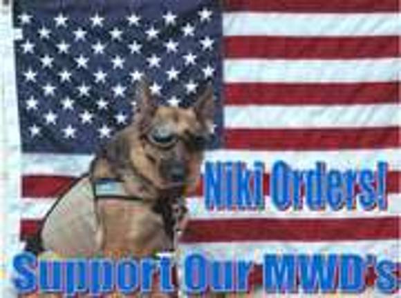 Niki in her full uniform was a symbol for the four-legged working dogs.