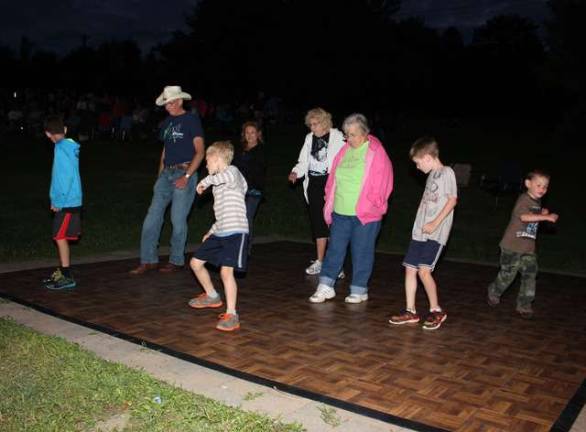 All ages hit the dance floor.