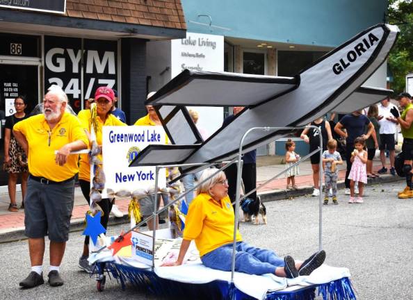 The Lions Club bed, ‘Gloria,’ commemorates the first rocket airplane flight of U.S. mail, which occurred in 1936 in Greenwood Lake.