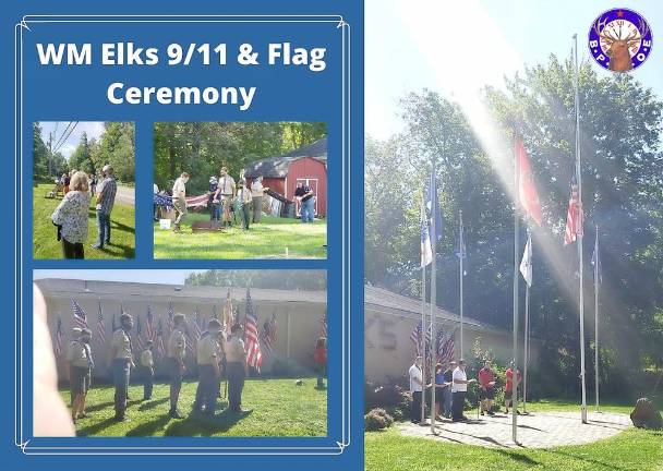 The West Milford Elks held a 9/11 ceremony at noon on Saturday, Sept. 12. Accompanied by the officers and members of the lodge was Troop 114 of West Milford. Thank you to all attended this event. Images provided by John Addice.