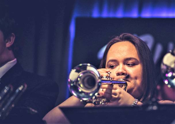 Photo provided West Milford High School Valedictorian Rebecca Foody is seen performing at Trumpets Jazz Club in Montclair.