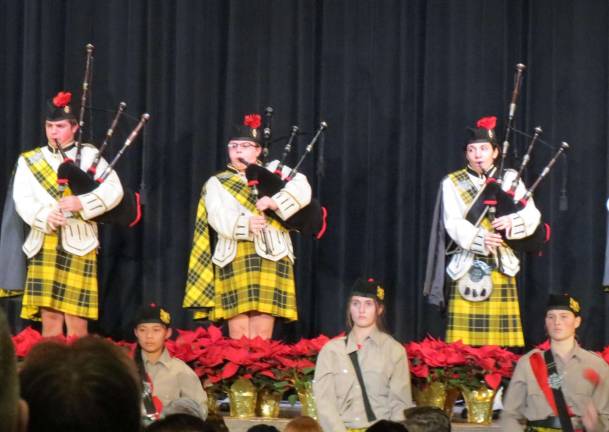 Members of the Highlander Pipes and Drums performed flawlessly.