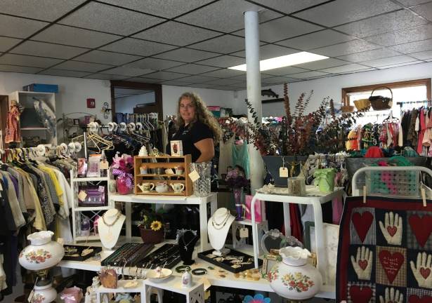 Jennifer Petruccelli stands in the Faithful Mission Thrift Store in Newfoundland.