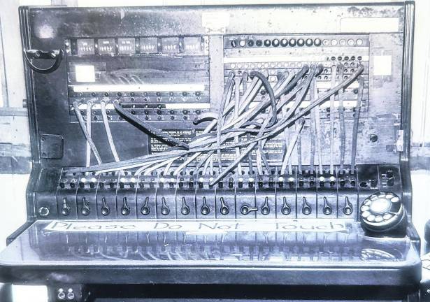 This telephone switchboard connecting calls to Township of West Milford municipal offices in use until 1975 is now at the West Milford Museum.