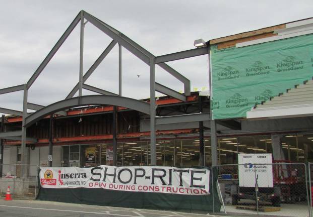 Photo by Ann GenaderWork is still underway at the grocery store, which remains open, as portions are now complete.