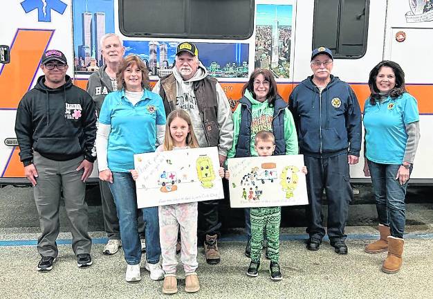 West Milford Lions Cub Club thanks firefighters, EMTs with posters