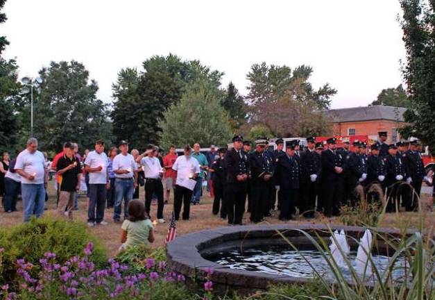 Residents and members of West Milford's dedicated volunteer fire companies. Photo by Ginny Raue