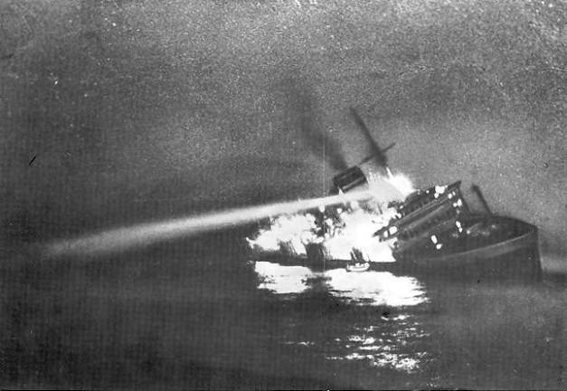 After being hit by the ocean liner Stockholm, the Andrea Doria went down off the coast of Massachusetts.