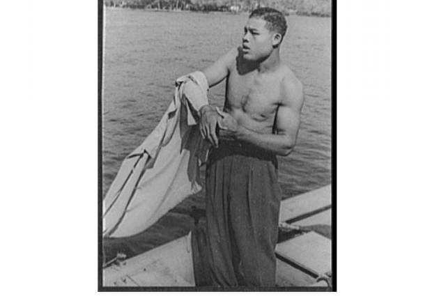 Joe Louis at Greenwood Lake. (Photo courtesy of the Library of Congress)