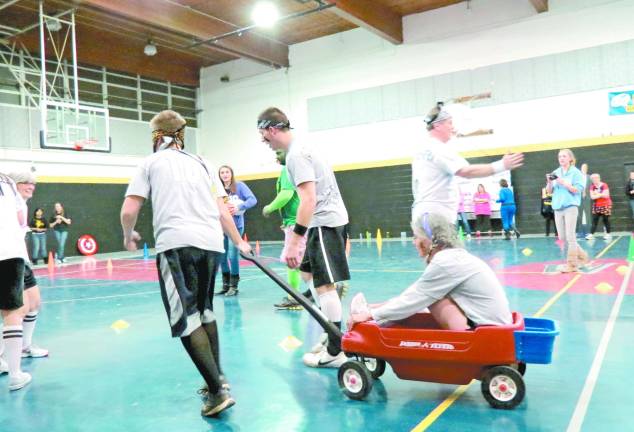 Super teams rock Macopin for Give a Goat Night