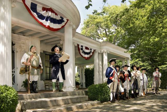 Photo provided This reenactment reading of the Declaration of Independence happened at Ringwood Manor on July 4, 2010. This Friday, it happens again. All are invited to celebrate the birth of the nation.