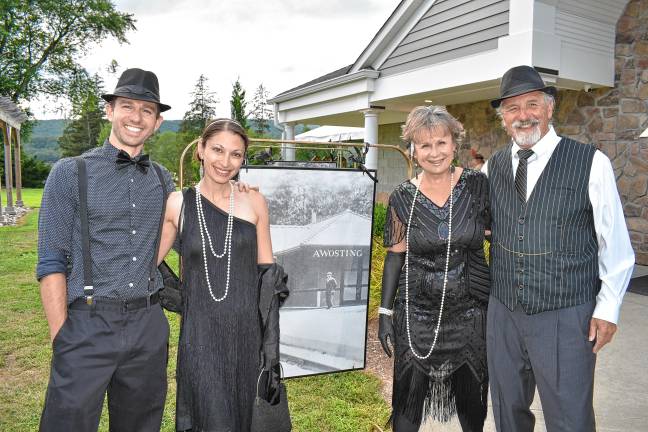 Dressed for the Awosting centennial gala are, from left, Jason and Kay Roe and Eileen and Jack Roe.