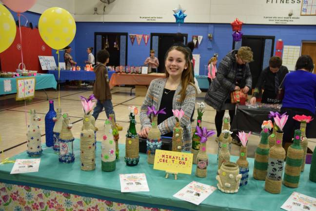 Decorative bottles by Mikayla were a hit.