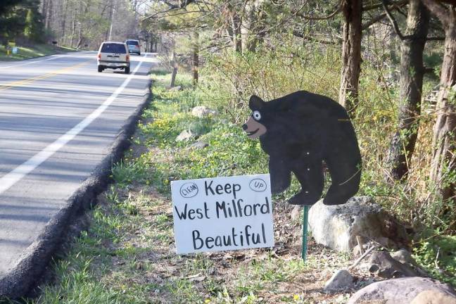 In 2016, animal cutouts adorned the streets urging passersby to “Keep West Milford Beautiful.”