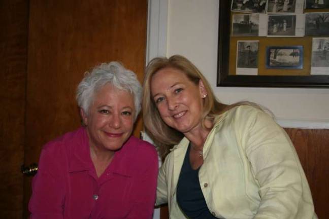 Janic Ian, left, take a photo with Sara Gallmann when Ian played at the Mission.