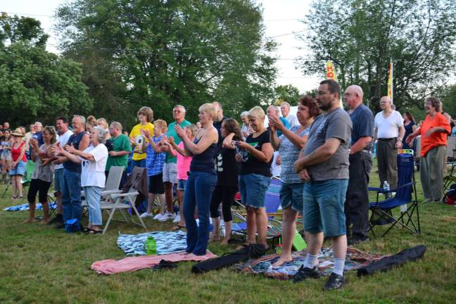 The crowd certainly appreciated the show.