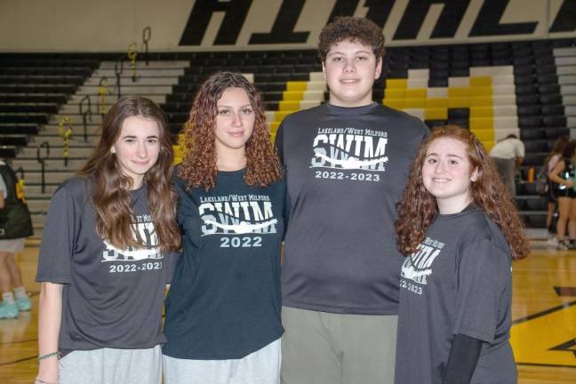 From left are Sophia Burghoffer, Emily Cimbrik, Demetrios Piteris and Abigail Smith. Owen Kane and Emma Shorter are not pictured. (Photo by Lors Photography)
