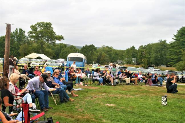 [Around 100 people attended the first Wallisch Homestead Music Festival on Saturday. Charles Kim photo]