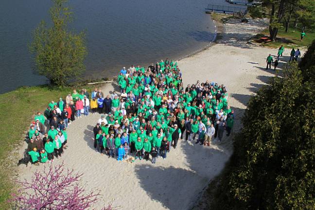 Hundreds walk each year to honor Danny Kane, a beloved Macopin teacher and resident of West Milford who lost his battle with Lymphoma. They raise lots of money too. This year, they formed a shamrock. The photo was submitted by reader Mike Dygos.