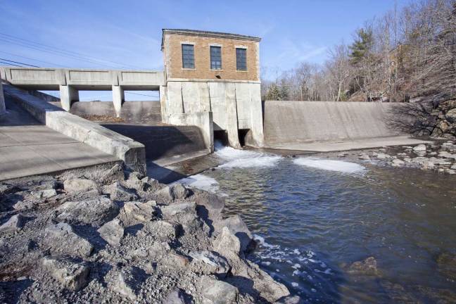 The Awosting Dam on the southern end of Greenwood Lake controls the drawdown which was completed last weekend.
