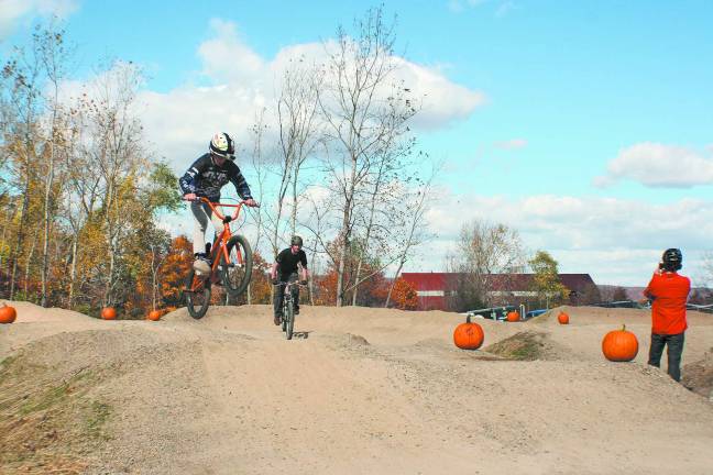 Hundreds of bikers came to try out the only pump track in northern New Jersey, just across the border from Warwick. The next closes track in the area is New Paltz.