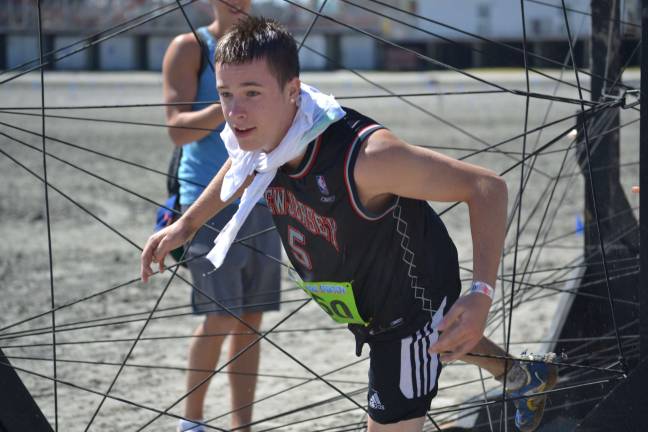 Dakota McAveney came in first overall in this charity obstacle course.