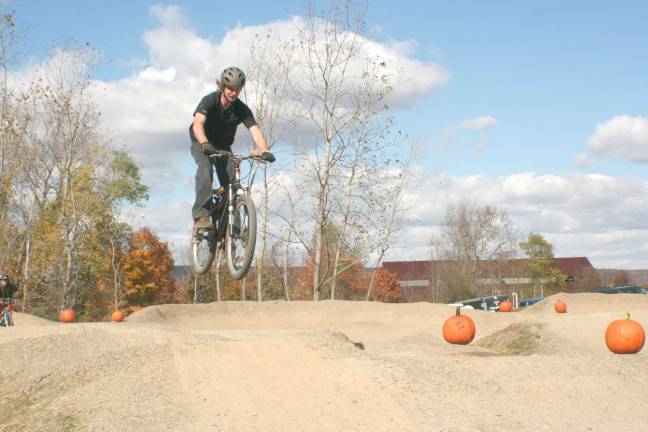West Milford's pump track officially opened in October. It was built by volunteers and is free to anyone who wants to use it. Photo by Don Webb