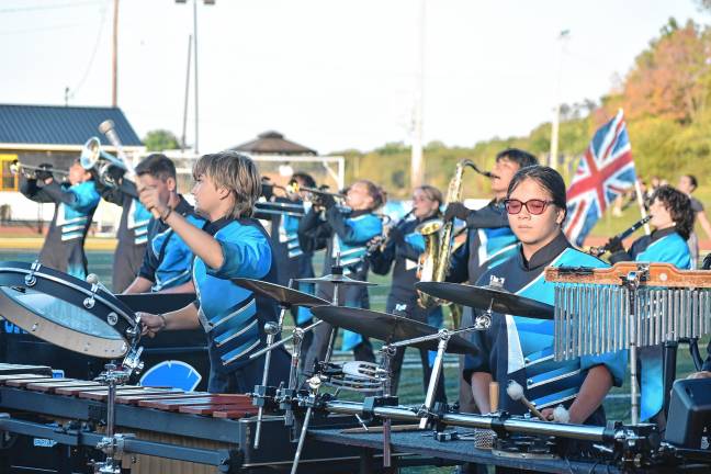The Sparta High School band performs.