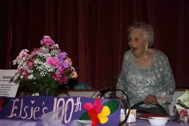 Elsie Powers was thrilled with the crowd that came out to honor her for her 100th birthday.