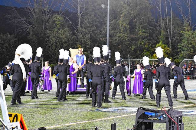 The Jefferson Township High School Golden Falcons Marching Band performs during its 16th annual marching band competition Saturday, Sept. 20.