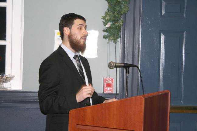Rabbi Mendy Gurkov spoke to the council Wednesday night.