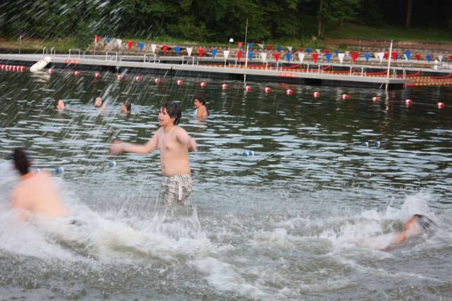 Photo by Ginny Raue Kids enjoyed Bubbling Springs last summer. The township offers many activities this summer, including at Bubbling Springs.