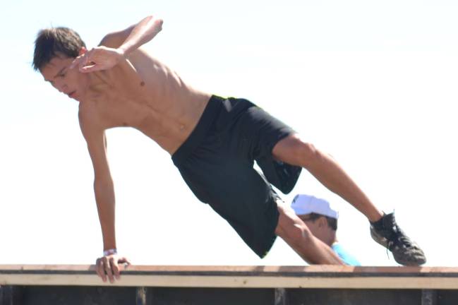 Blake Ballin soared above the obstacles - and the competition - at Battle the Beach.