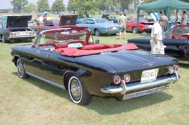 An example of a rear-engine Corvair convertible.