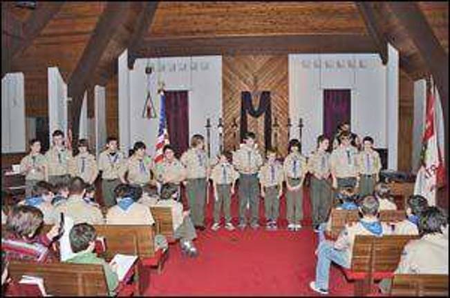 Boy Scout troop 150 holds Court of Honor