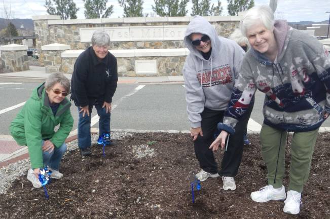 Photo provided Pinwheels were planted around West Milford last month.