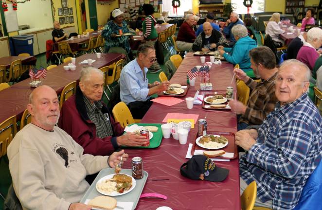Guests chow down on everything from sausage and peppers to pumpkin pie.