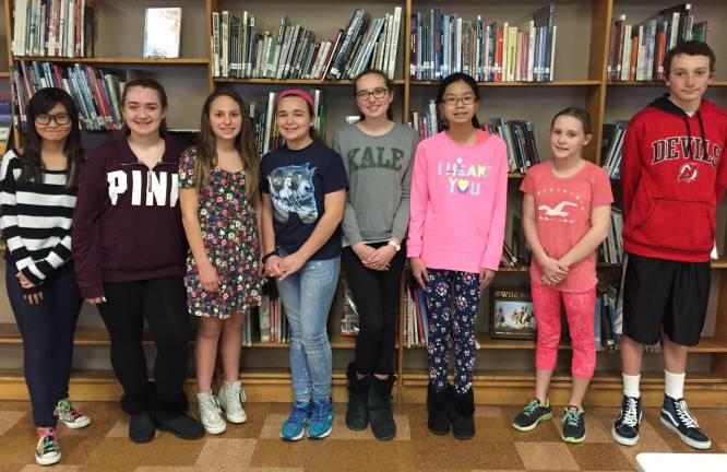 Macopin Citizens of the Month, from left, Yuri Anantasub, Kylie Montena, Sasha Villanueva, Tori Roberto, Riley Knight, Leah Payne, Kaylee Hovan and Michael Nicholas.