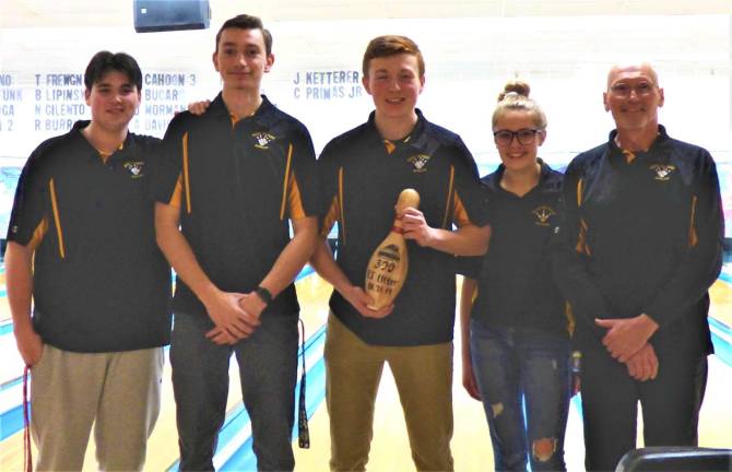 Submitted photo Left to right, Tyler Nicol, Mikey Nicholas, RJ Utter, Amanda Finke, and Coach Callie.