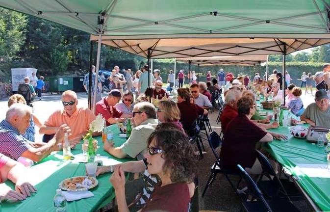 Lunch was served under the tents to about 200 parishioners of St. Joseph Church.