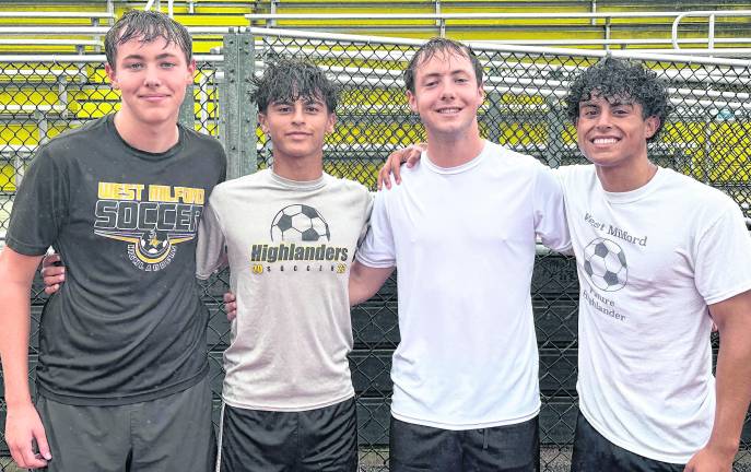 From left, Dan Golas, Jacob Freire, Chris Orsino, Iron Pinedo