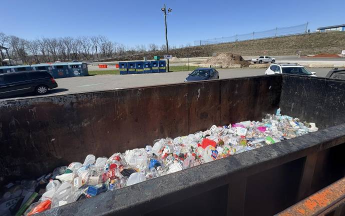 This is a deep dive into one of the cycling bins at the Sussex County Municipal Utilities Authority.