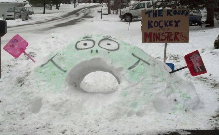 The Rockin' Rockey Monster slide, by the Rockey family, came in second place.