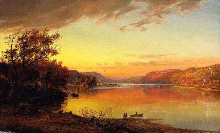 Oil painting of Greenwood Lake by Jasper Francis Cropsey