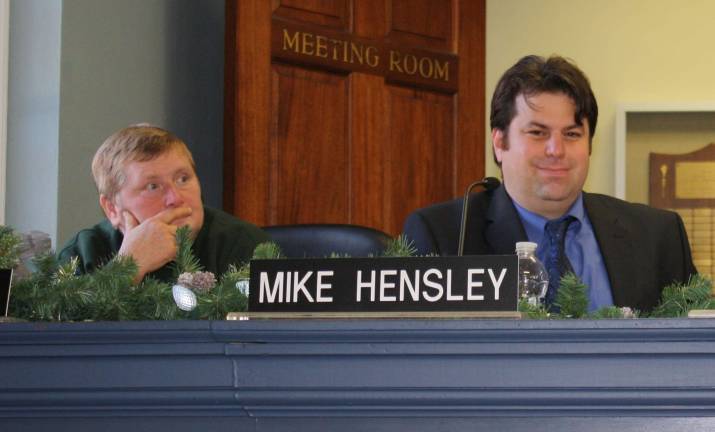 Council members Ada Erik, left, and Mike Hensley disagree on whether to support Michelle's Law, which would require drivers in fatal car accidents to be blood tested for drugs and alcohol.