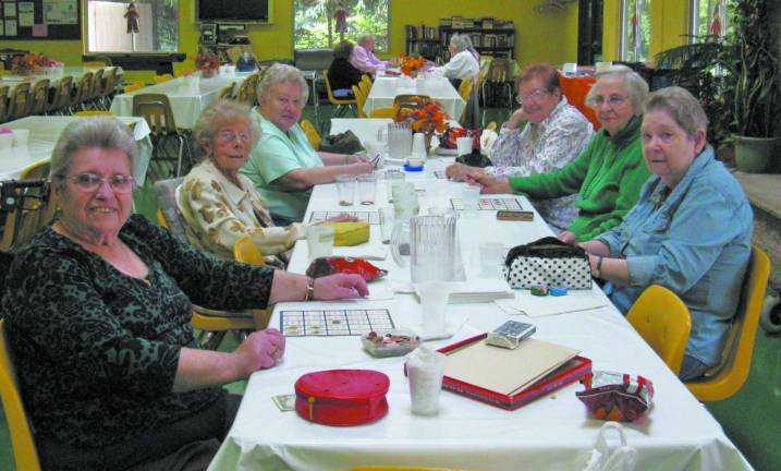 These ladies like Pokeno! From left, Theresa Heisler, Florence Koons, Betty Boeckler, Gloria Schuchert, Ruth Gilcrest and Barbara Susen.