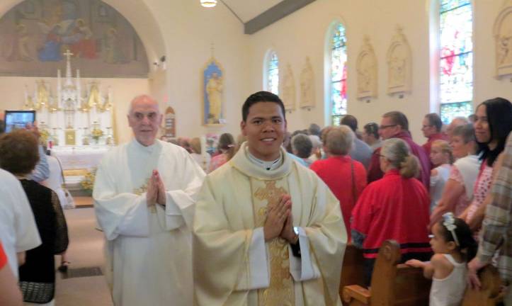 st. joseph's priest celebrates first mass