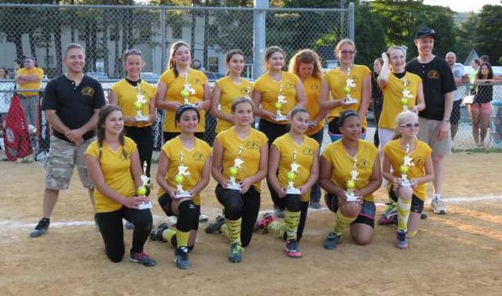 Second Place - West Milford PBA: Manager - John Keller, Coaches - Laura Nilssen, Scott Quigley Players- Mikayla Barton, Sarina Blanco, Jordyn Gerold, Alyssa Quigley, Sabrina Kay, Kathryn Keller, Audrey Leibig, Erica Marzalik, Kelly Nilssen, Jessica Rhinesmith, Taylor Scheuering, Alex Whitosky.
