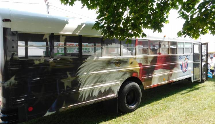 Project Help debuts its renovated mobile veterans services bus at the New Jersey State Fair/Sussex County Farm and Horse Show on Saturday, Aug 3 2019. The bus will have an official unveiling ceremony at the Sussex County Community College in September.