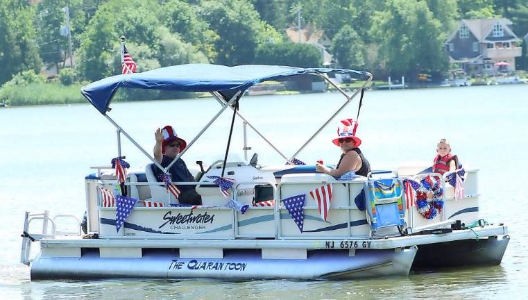 West Milford. First boat parade at Pinecliff Lake